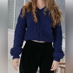 Rujuta Sheth hand knit Anna sweater